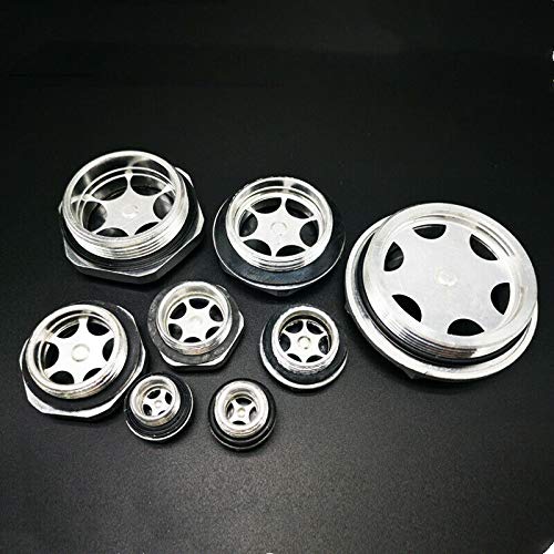 Oil Sight Glass 16 * 1.5 Air Compressor Fittings Aluminum Male Thread Clear Oil Level Sight Glass for Air Compressor 16*1.5