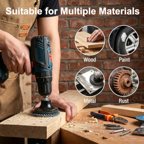 Flap Discs for Die Grinder with 1/4" Holder Roll Lock Sanding Disc 32 Pcs