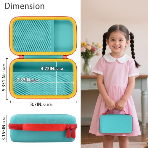 co2CREA Empty Hard Storage Case for 3D Printing Pen Set Green Case + Red Zipper
