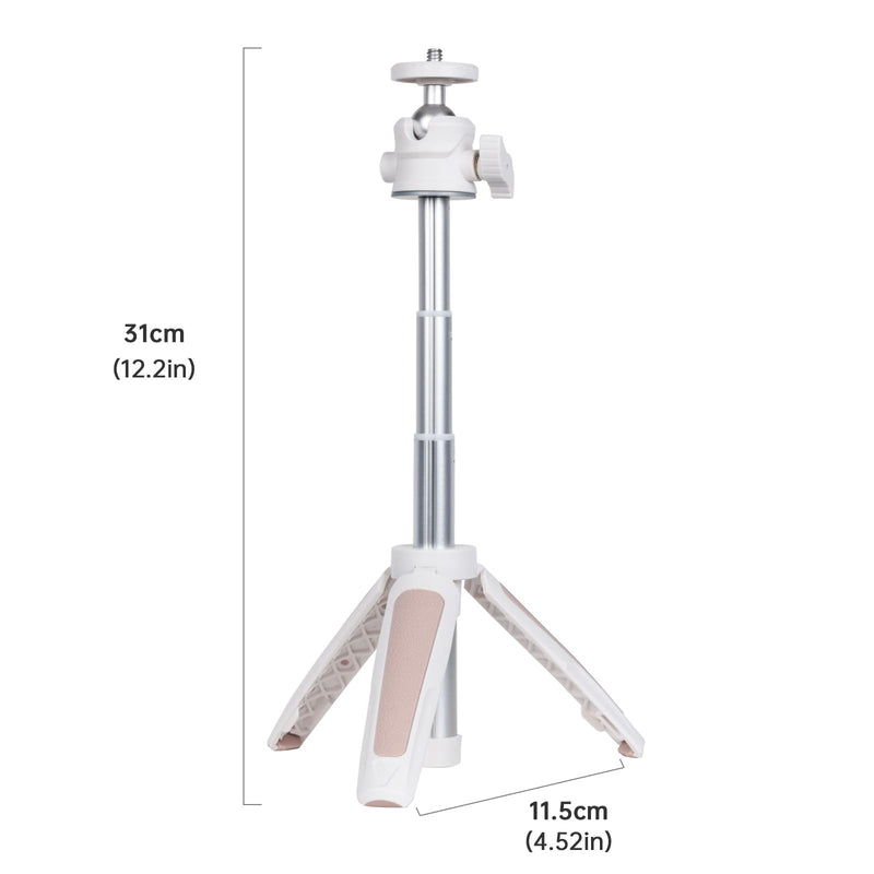 Wurkkos Mini Telescopic Tripod, Handheld Stand with 360° Flexible Ball Head and 1/4" Screw for CL01 Camping Lantern