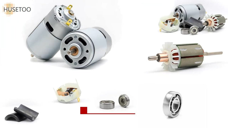 775 DC Motor, 12V DC Motor, High Torque DC Motor, Max 20000RPM, Double Ball Bearing, Quiet Power Wheels, Motor Upgrade DC Motor (with Bracket) (D Shaft Motors) D Shaft Motors