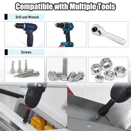 29-Piece Magnetic Nut Driver Set, 1/4" Impact Drill Driver Bits