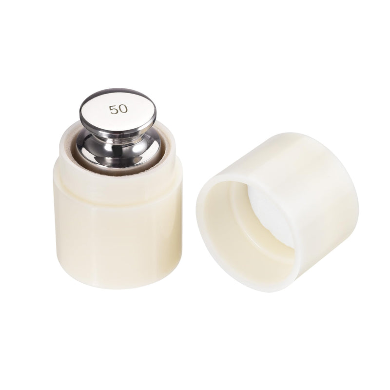 sourcing map Gram Calibration Weighted 50g F1 Precision Stainless Steel for Digital Scales