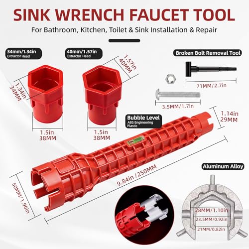 GPANDAG 7PCS Plumbing Tool Sink Wrench for Tight Space