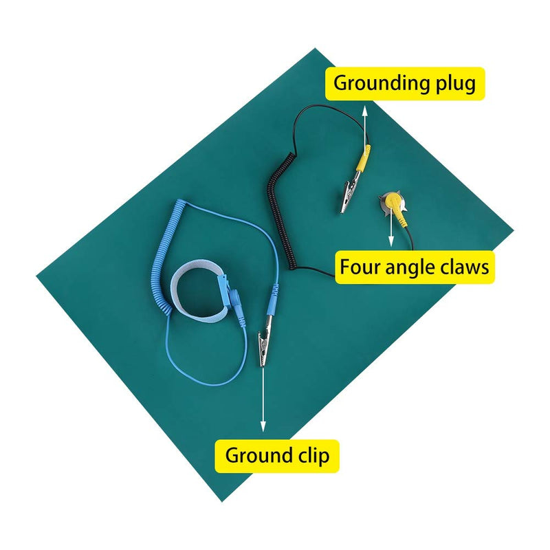 YWBL-WH Anti-Static Bracelet Electrostatic Discharge Grounding Mats for Repairing Phones, Electronic Components