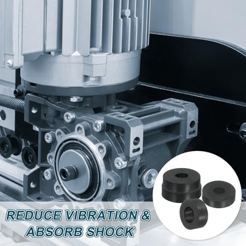 uxcell 18Pcs Thick Rubber Spacer, 2 Inch OD x 3/8 Inch ID x 3/8 Inch Thickness Black Round Rubber Bushings Anti Vibration Flat Washers for Home Industrial Machinery(50 x 10 x 10mm) 2" OD x 3/8" ID x 3/8" T(50 x 10 x 10mm) 18