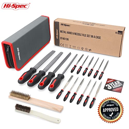 Hi-Spec Metal Hand & Needle Files Tool Kit Half Round Wood and Crafts 18 pieces