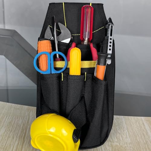 2-Piece Tool Organizer Set,Belt Clip Tool Pouchs, Small Tool Bag with Belt Clip, Multi-Pocket Holser Organizer