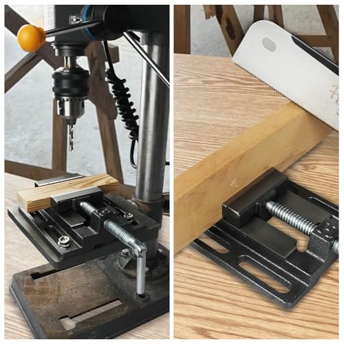 Hoteche Vices for Drill Press American 3 Inch Bench Vise Heavy Duty Drill Press Vise Clamp with 3.2 Inch Jaw Opening and 3.1 Inch Jaw Width Ideal for Drill Press Table Precision Work Clamp