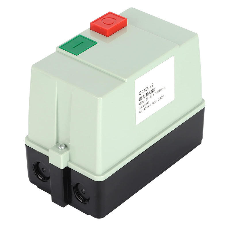 Magnetic starter for 3-phase asynchronous motor, AC 380V 25-32A magnetic switch with overload/phase failure/phase failure protection - direct start function