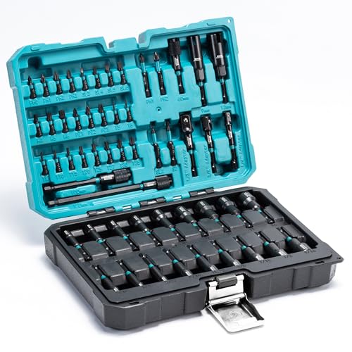 LIBRATON 54PCS Magnetic Nut Driver Set, Impact Drill Driver Bit Set 1/4" Metric & SAE 54PCS