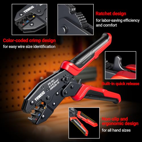 Crimping Tool For Heat Shrink Connectors Kit AWG 22-10/600pcs Connectors