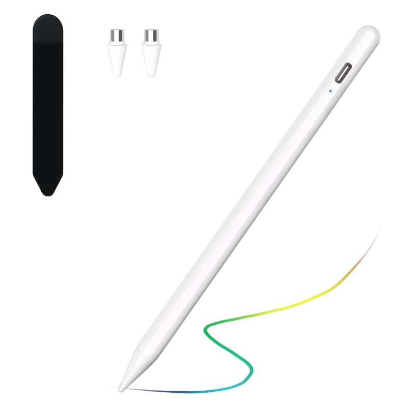 Stylus Pen for iOS&Android Touch Screens, Active Pencil for Samsung, Smart Digital Stylus Pens for Lenovo/Vivo/Mi/HUAWEI and Other Tablets, iPhone/Samsung/Google Pixel Smart Phones for Drawing&Writing White