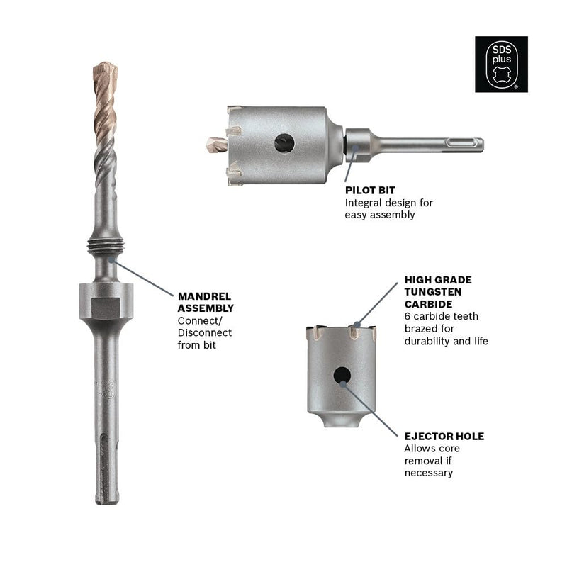 Bosch T3914SC 1-7/8 in. SDS-Plus® Speedcore™ Thin-wall Core Bit