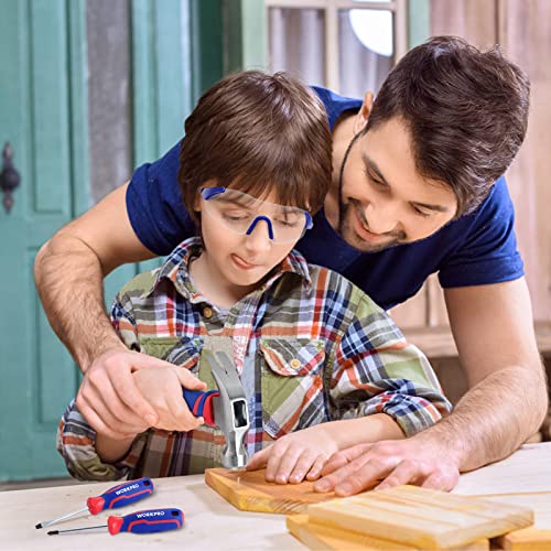 WORKPRO 9-Piece Kids Real Hand Tool Set, Blue