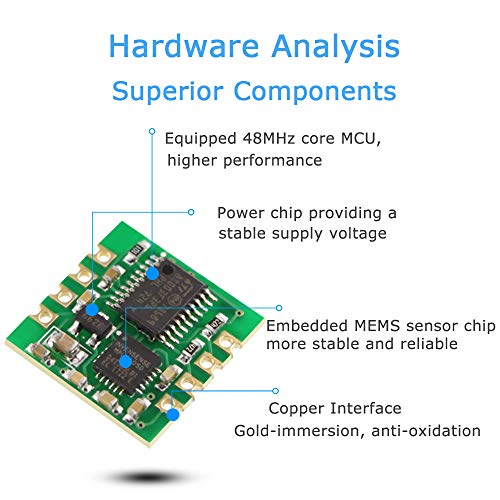 【WT61 Accelerometer+Tilt Sensor】High-Stability Acceleration(+-16g)+Gyro+Angle(XY Dual-axis) with Kalman Filter, MPU6050 AHRS IMU (Unaffected by Magnetic Field), for PC Raspberry Pi