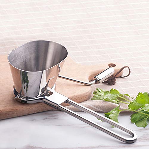 BORDSTRACT Manual Garlic Chopper, Stainless Steel Kitchen Spice Mill, Manual Garlic and Parsley, Portable Crusher, For Garlic, Cilantro, Onion