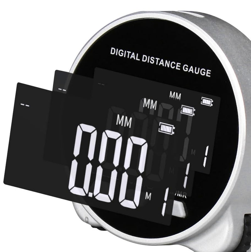 Long Distance Digital Ruler, Electronic Digital Tape Measure, Digital Display Roller Ruler, 199,999 m, Semiconductor, Microprocessor, Electronic Rolling Ruler for Measurements