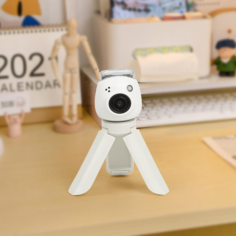 MUZIRI KINOKOO Mini Tripod for Fuji Instax Pal with 1/4 Inch Screw - Compatible for Instax PAL/EVO/70/LOMO Instant Camera - Portable Camera Tripod with Slip Resistant Rubber Footpads - White
