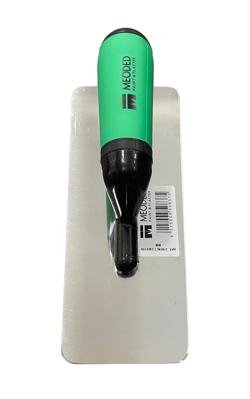 Stainless Steel Plaster Trowel, (9.4x4inch) Venetian Plaster Trowel, Plaster Tool, Medium 240x100mm, Meoded Paint & Plaster