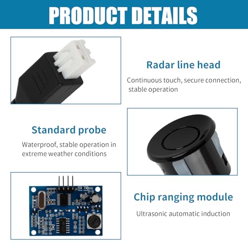 JSN-SR04T Ultrasonic Distance Sensor Module, Ultrasonic Sensor JSN-SR04T, Ultrasonic Distance Sensor, Distance Measuring Module, Waterproof JSN-SR04T, 5V Integrated Distance Sensor for Precise Measurements