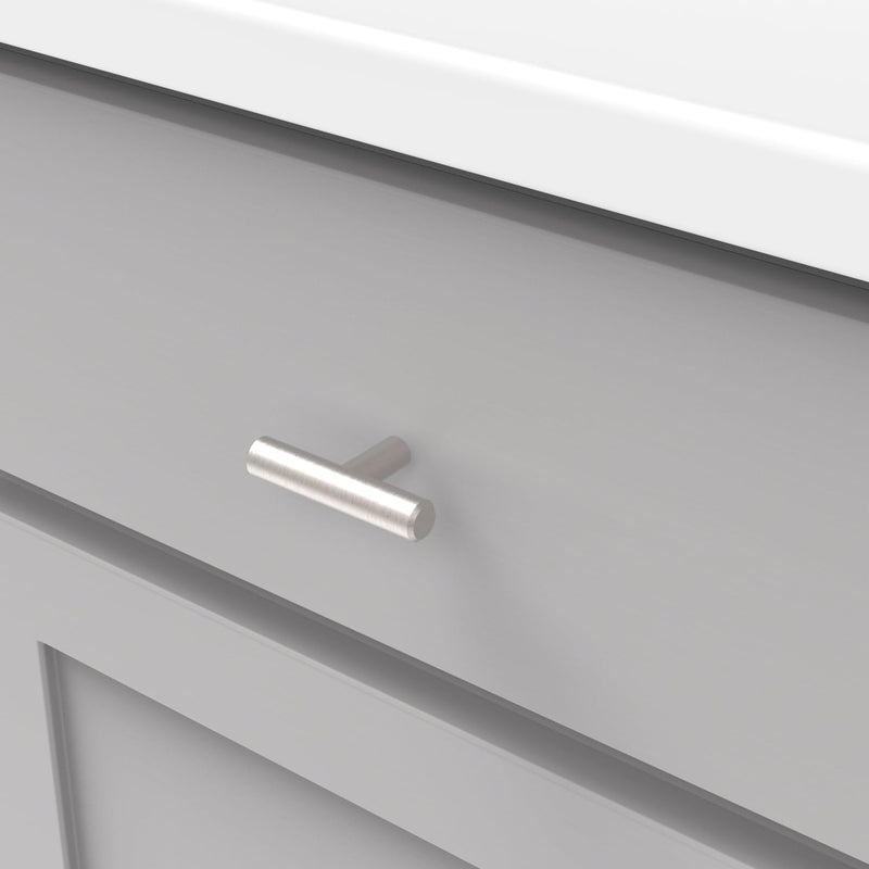 Hickory Hardware 10 Pack Solid Core Kitchen Cabinet Knobs, Luxury Cabinet and Dresser Knobs, Handle Pulls for Doors & Drawers, 2-3/8 Inch, Stainless Steel, Bar Pulls Collection