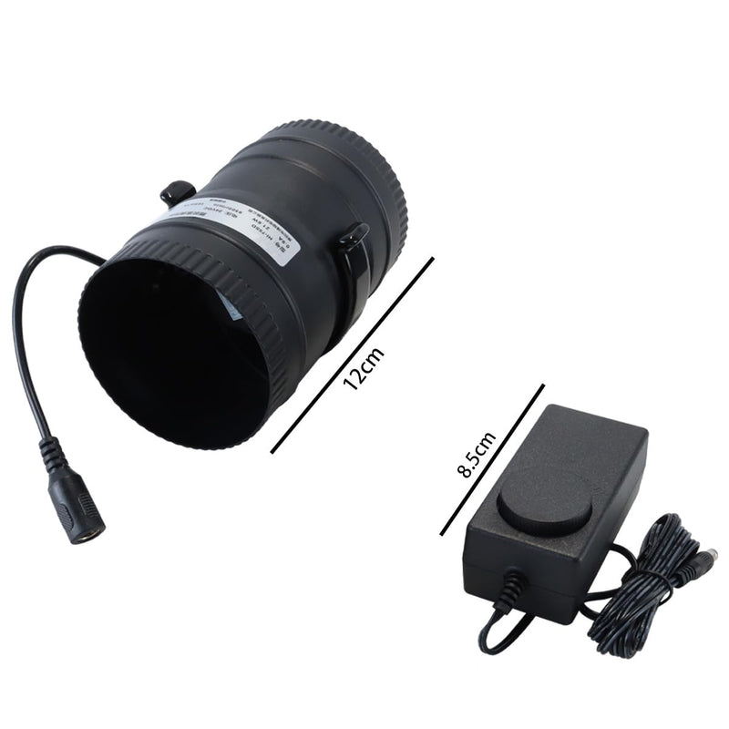 24 V 3 Inch Brushless DC Motor Fan with Variable Frequency, Diameter 75 mm 338Pa 165 M³/H Adjustable Pipe Fan