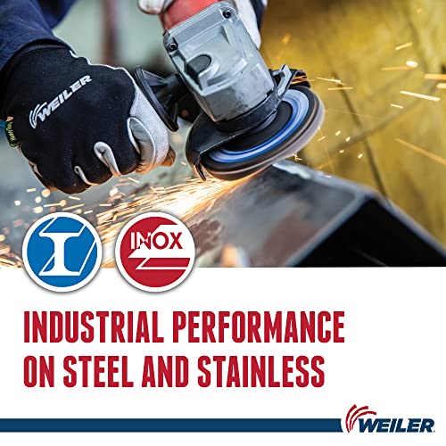 Weiler 51160 Tiger Paw XHD Super High Density Abrasive Flap Disc, Type 27 Flat Style, Phenolic Backing, Zirconia Alumina, 4-1/2" Diameter, 7/8" Arbor, 36 Grit, 12000 RPM (Pack of 10) Performance Steel / Metal