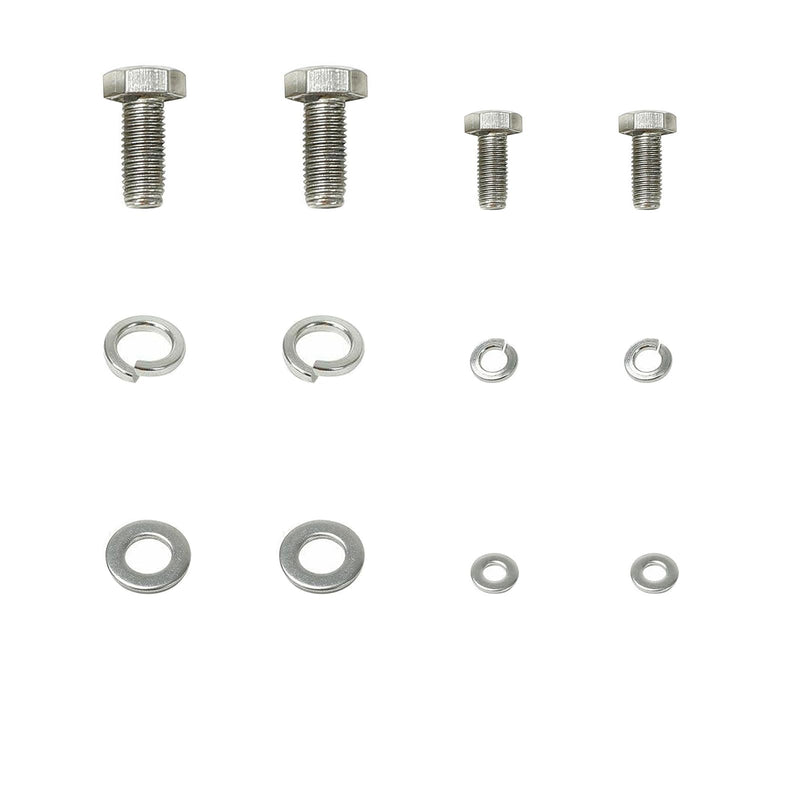 Chrome Fuel Pump Block Off Plate with Gasket & Stainless Hex Small Block Engine Hex Bolt Kit, for SBC 265 283 327 305 302 350 383 400 SB Engine