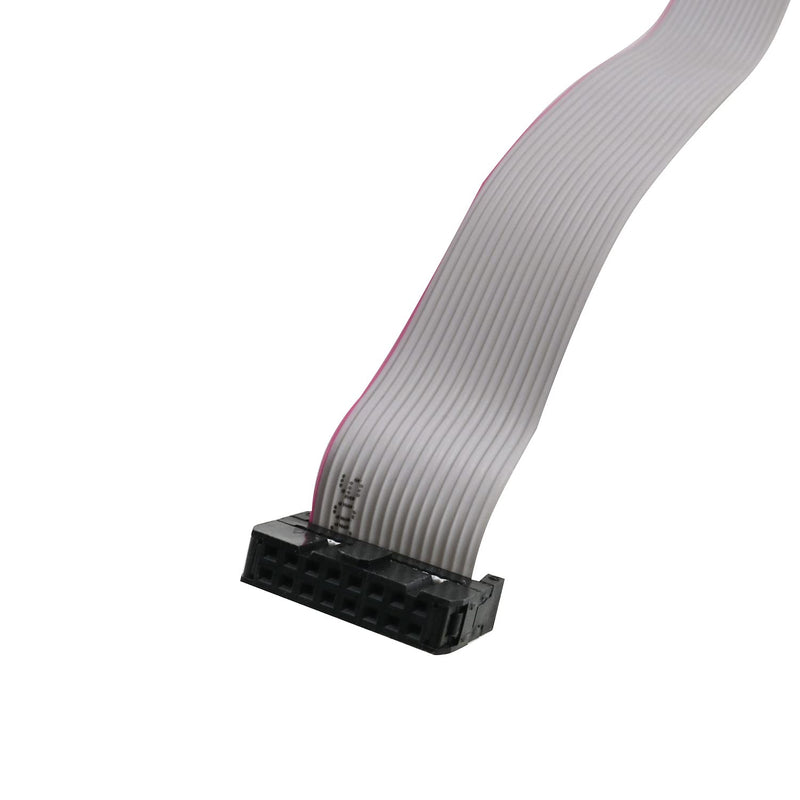 Motherboard Flat Cable RLECS 2pcs 11.8" 2.54mm Pitch 16 Pins FC-16P IDC Flat Ribbon Cable Connectors for DC3 IDC Box Header