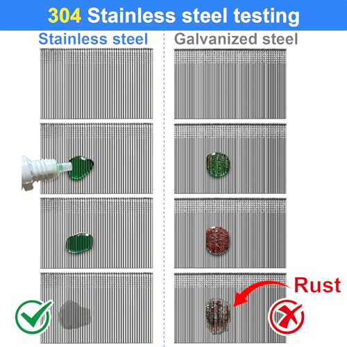 18 Gauge 5/8" to 2 Inch 304 Stainless Steel Brad Nails, 4000-Pack