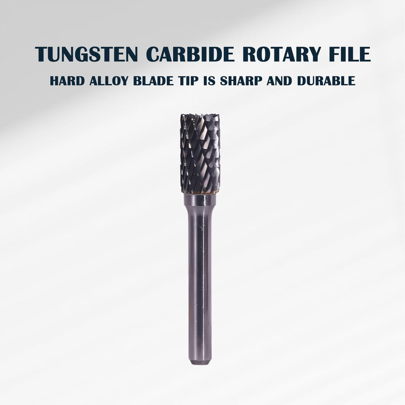 CSOOM Carbide Burr with 6 mm Shank, Rotary File, Ball Nose, Tree Shape, Cutting Cutter, for Steel, Metalworking, Polishing and Engraving B12
