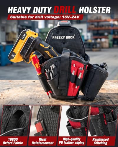 Drill Holster for Tool Belt, Impact Drill Pouch with Belt Clip Drill holster with tool belt