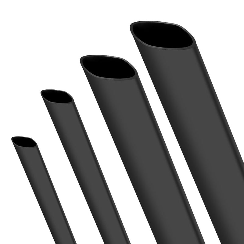 Adiwo 3:1 heat shrink tubing, Ø12.7 mm, 1.5 m length, shrink tubing, waterproof cable, connecting shrink tubing, insulating tape, black for cable insulation, marking, cable bundling, repair (Ø30.0 mm), Ø30.0 mm