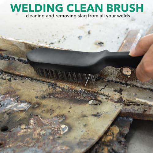 Welding Chipping Hammer and Wire Brush Set,10.7" Slag Removal Tool