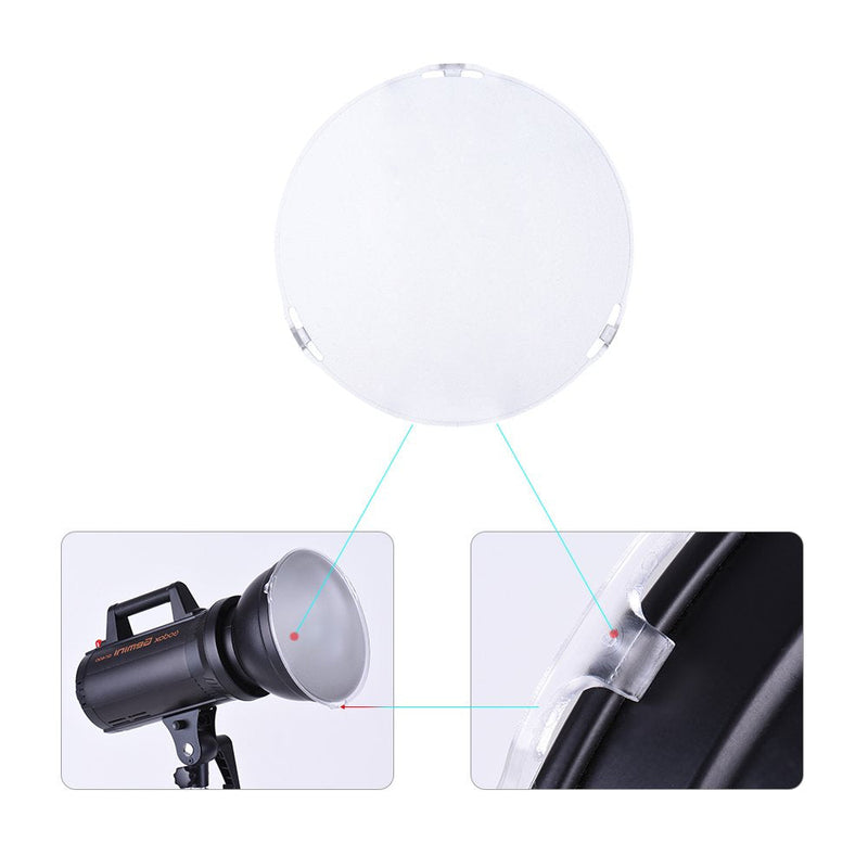 Andoer Photo Studio Portable 18.5cm Frosted-Surface Diffuser Plate for Bowens Mount 7" Standard Reflector Lamp Shade