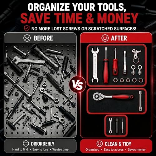 Upgraded 3 Pack Flexible Magnetic Tool Mat Set,Heavy Duty Magnetic Tray Pad