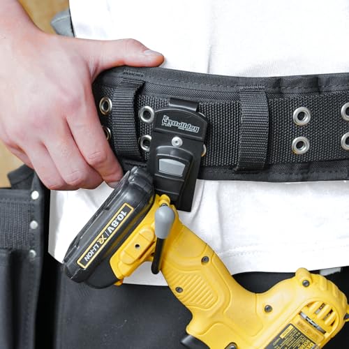KUNN Tool Belt Suspenders Padded Construction Belt Harness & Tool Holster with Metal Clip