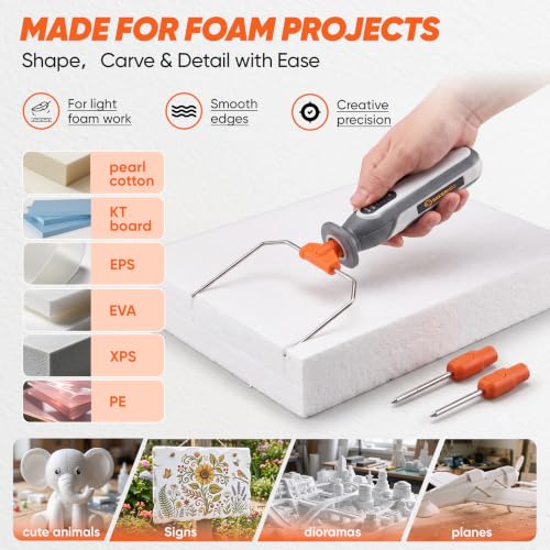 SakerNeo Cordless Hot Wire Foam Cutter, Electric Styrofoam Cutting Tool