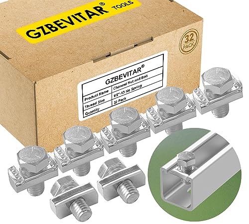 1/2"-13 Strut Channel Nut and Bolt - 32 Pack, 1/2″ Drive 3/4″ (19mm) Strut Channel Impact Socket