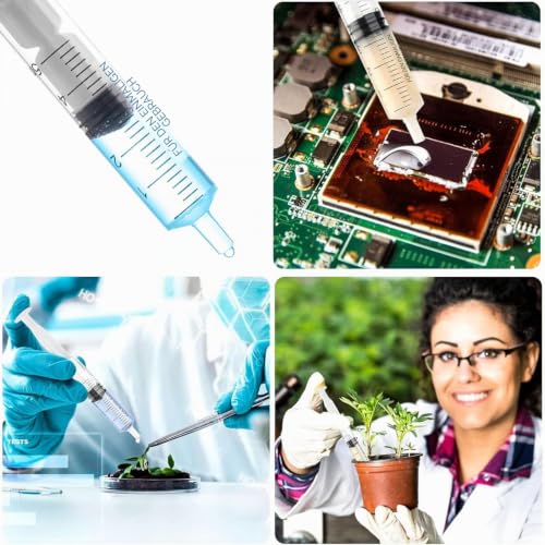 Syringe 5 ml, Pack of 8 Plastic Syringe, Plastic Syringe, Dosing Syringe, Reusable Liquid Syringe for Liquid Measurement and Dispensing, Animal Feeding, Plant Watering | Reusable Dosing Syringe for Laboratory Plant Watering Engine Oil [Not Medical Use]