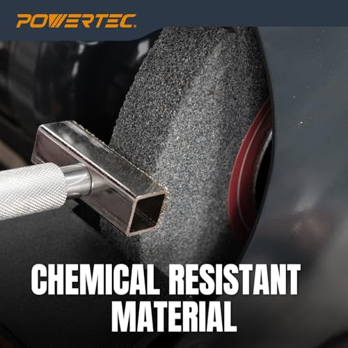 POWERTEC Bench Grinder Wheel, 6 Inch Grinding Wheel 60 Grit, Aluminum Oxide, 6 Bench Grinder Wheels for Pedestal & Benches, 3/4" Thick 1/2" Arbor, Sharpening Shaping Drill Bits, Knife, Stone - 15515 6" AO Wheels, 60 Grit