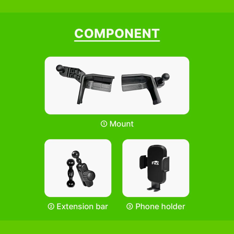 FICS Side Screen Phone Holder for KIA EV9 – Custom-Fit Left & Right Mount for Seamless Display Integration, Interior Accessories for Navigation Use, Stable Driving View