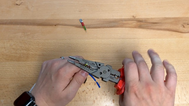 C.K Tools VDE Multifunctional Pliers 7-in-1 for Electricians with Long Nose 210 mm | Six stripping notches for flexible and solid conductors, M3.5/M4 shear points, crimping zone for terminals, deburring 10-22mm