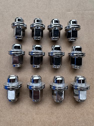 12pcs 611-342 M14*1.5 Wheel Lug Nuts 40224-1LA3A Hex 21mm, Heigth 42mm Replacement for Nissan NV1500 NV2500 NV3500 Titan XD Armada, Infiniti QX56 QX80