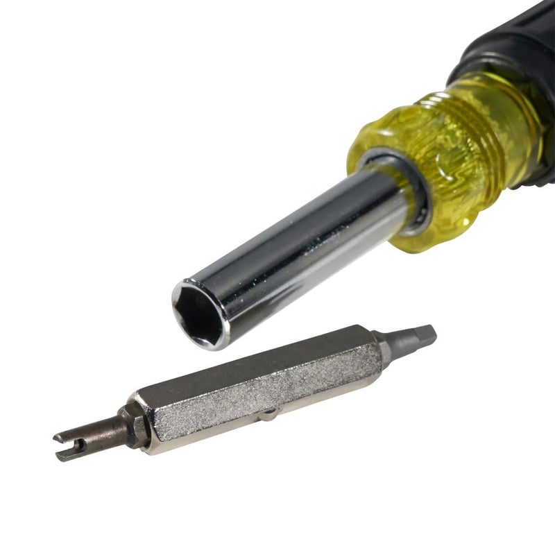 Klein Tools 80065 Schrader Driver Kit with Multi-Bit 11-in-1 Screwdriver / Nut Driver and 2-in-1 Nutdriver, Hex Head Slide Drive, 2-Piece
