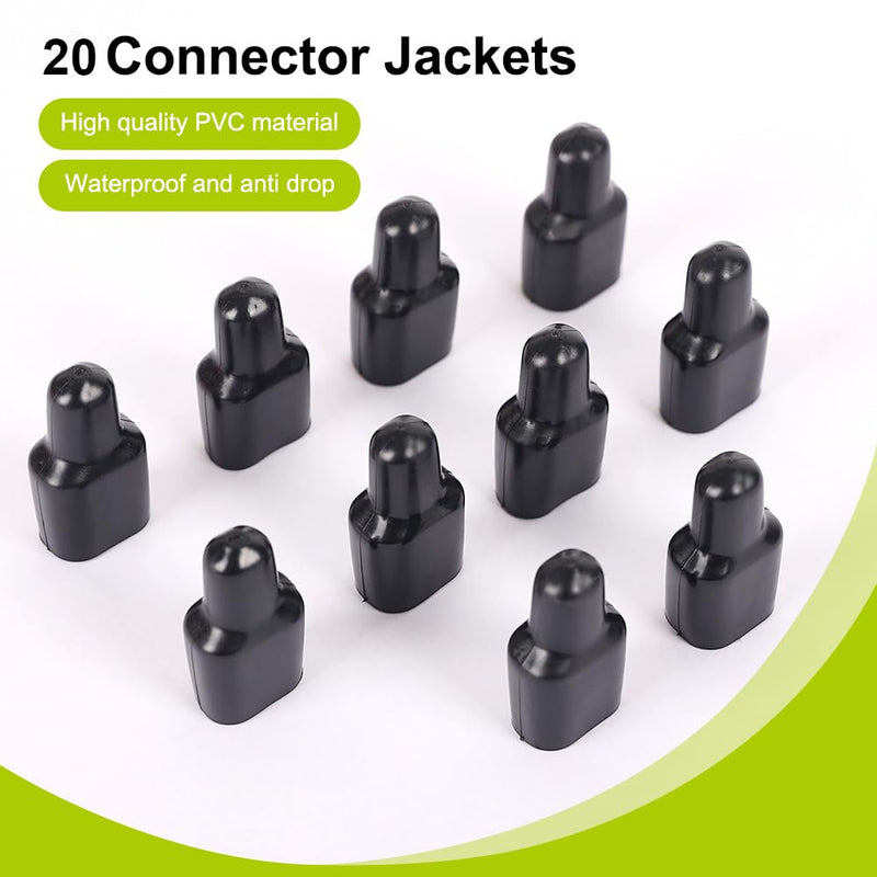 Rubber Covers Flame Retardant Rubber Boots 2-Position Power Connector Rubber Sleeves for Anderson Powerpole Connector Housing PP15-PP45(20PCs) 20PCs