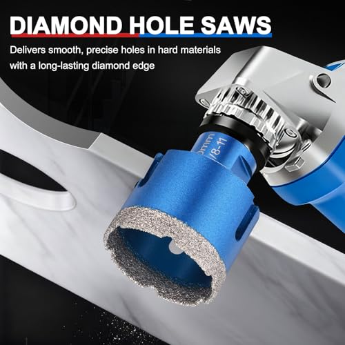 PATIKIL Diamond Hole Saw 6" 152mm with 5/8"-11 Thread Blue 6" (152mm) 1