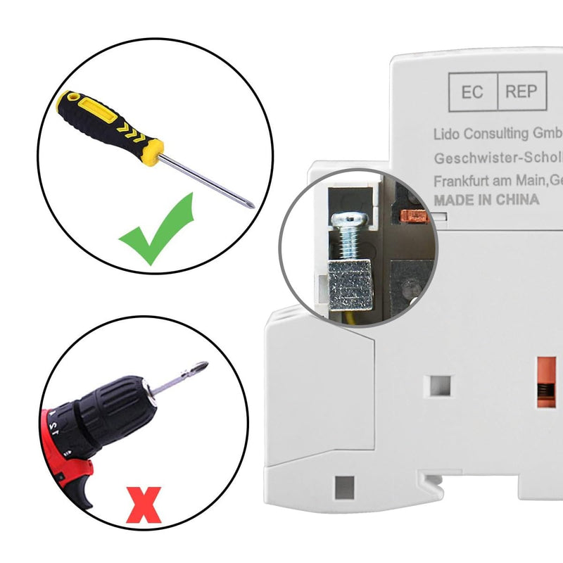 Heschen Household AC Contactor HS1-25 2 Pin 1NO 1NC AC 220V/240V Coil Voltage 35mm DIN Rail Mount (1) 1