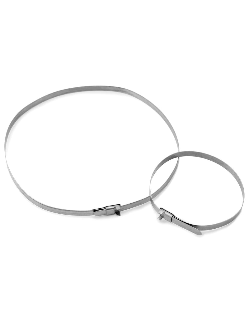 QWORK CV Boot Clamp, 20 Pack 304 Stainless Steel CV Joint Boot Band Clamp, 1.8" - 3.2", 1.8" - 5.6" Universal Adjustable Drive Shaft CV Guide Clamp